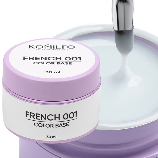 Френч база Komilfo Color Base French 001 HEMA/TPO free 30 мл (гель-банка), Объем: 30 мл (банка), Цвет: 001
