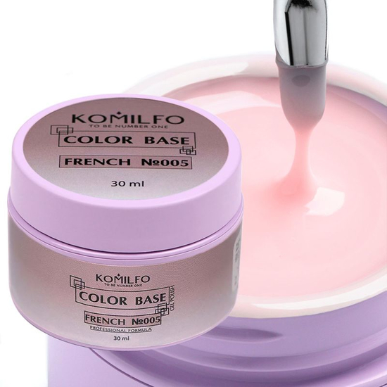 Френч база Komilfo Color Base French 005 HEMA/TPO free 30 мл (гель-банка), Объем: 30 мл (банка), Цвет: 005