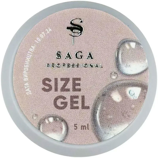 Гель для объемных дизайнов Saga Size Gel (прозрачный) 5 мл