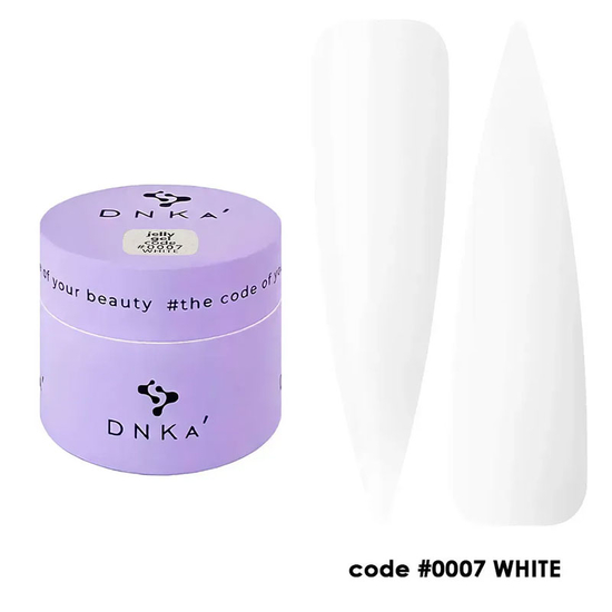 DNKa Гель-желе для ногтей Gelly Gel 0007 White, 15 мл, Объем: 15 мл, Цвет: 0007